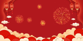 红色新年背景GIF动态图